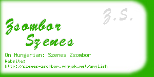 zsombor szenes business card